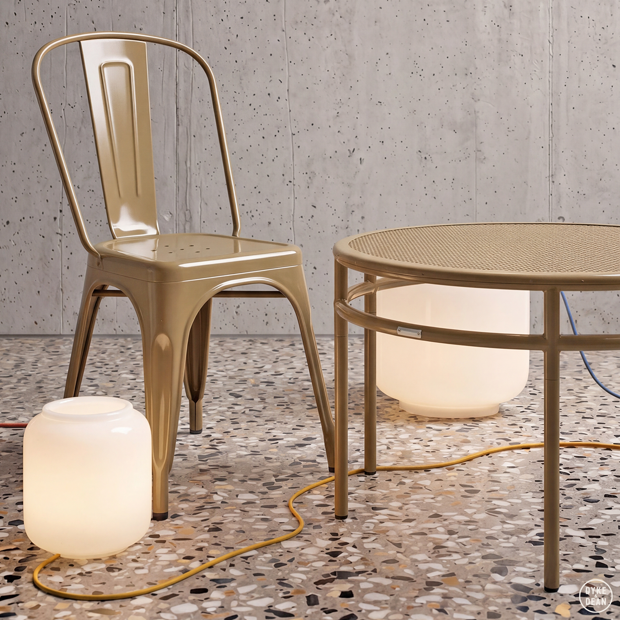 FLASK SAPPHIRE BLUE TABLE & FLOOR GLASS LIGHT