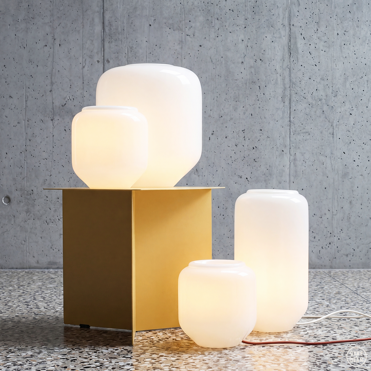 FLASK TERRACOTTA TABLE & FLOOR GLASS LIGHT
