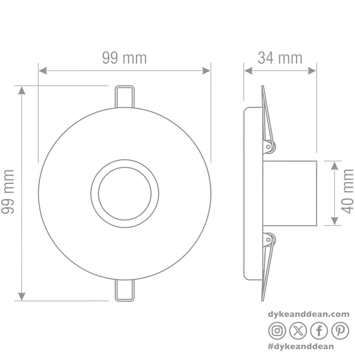 CERAMIC WALL E27 RECESSED LIGHT BLACK