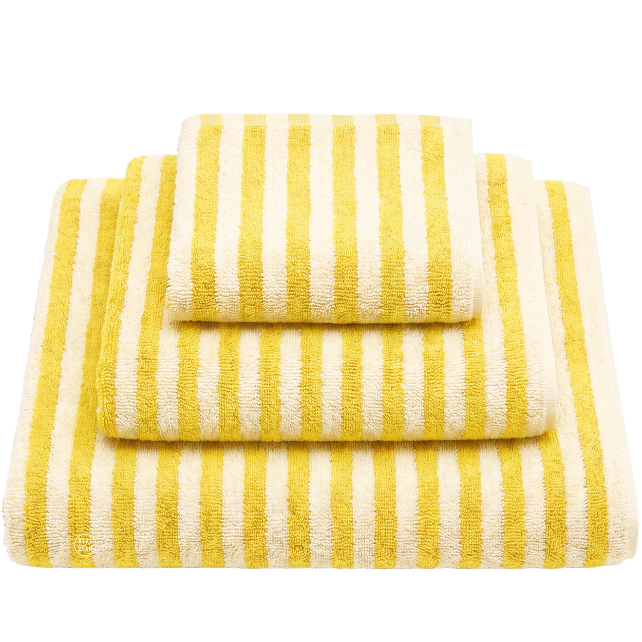 ASCIUGAMANI DA BAGNO IN Spugna PRISTINE E GIALLO NEON