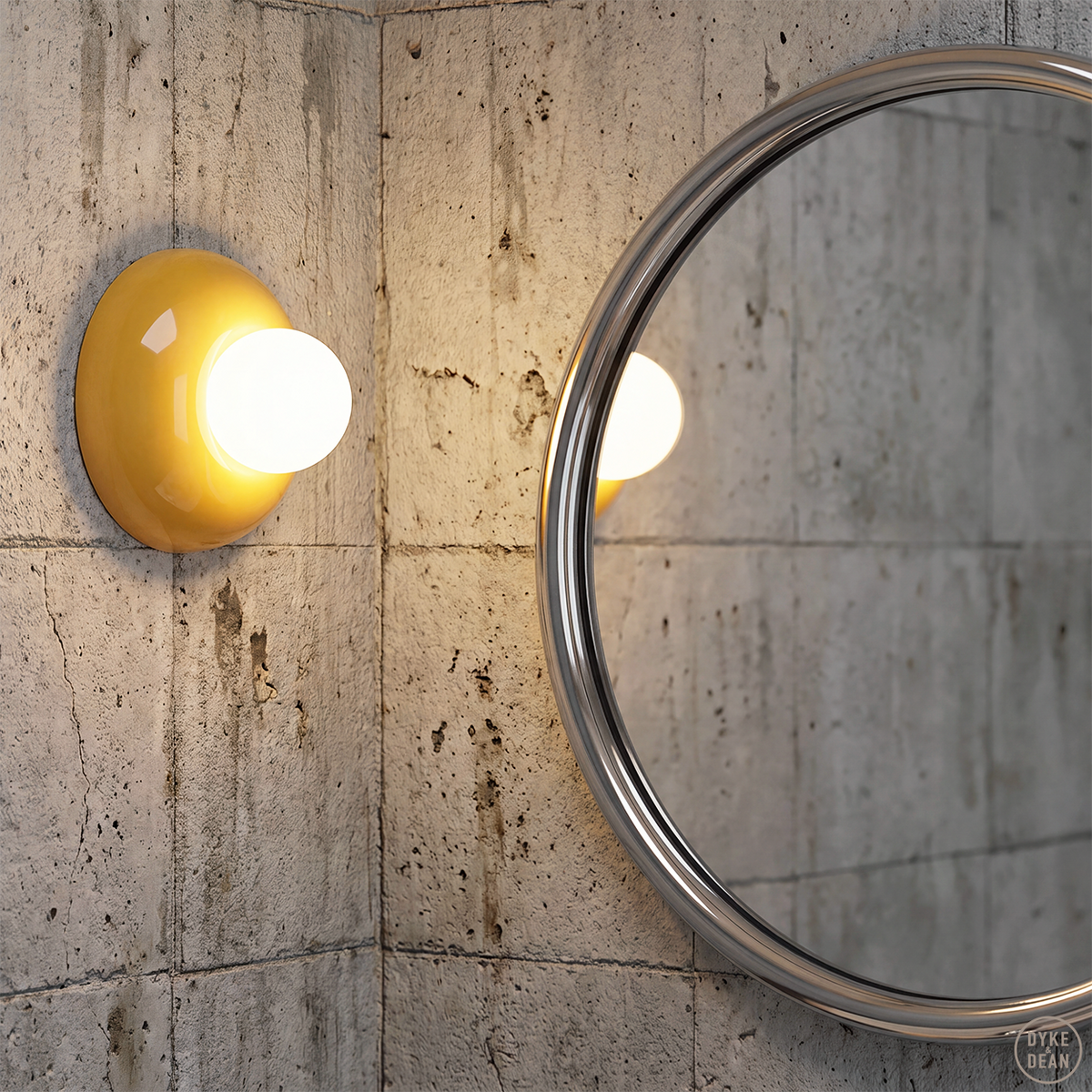 FERROLUCE BUMBUM CERAMIC DISC SCONCE WALL LIGHT