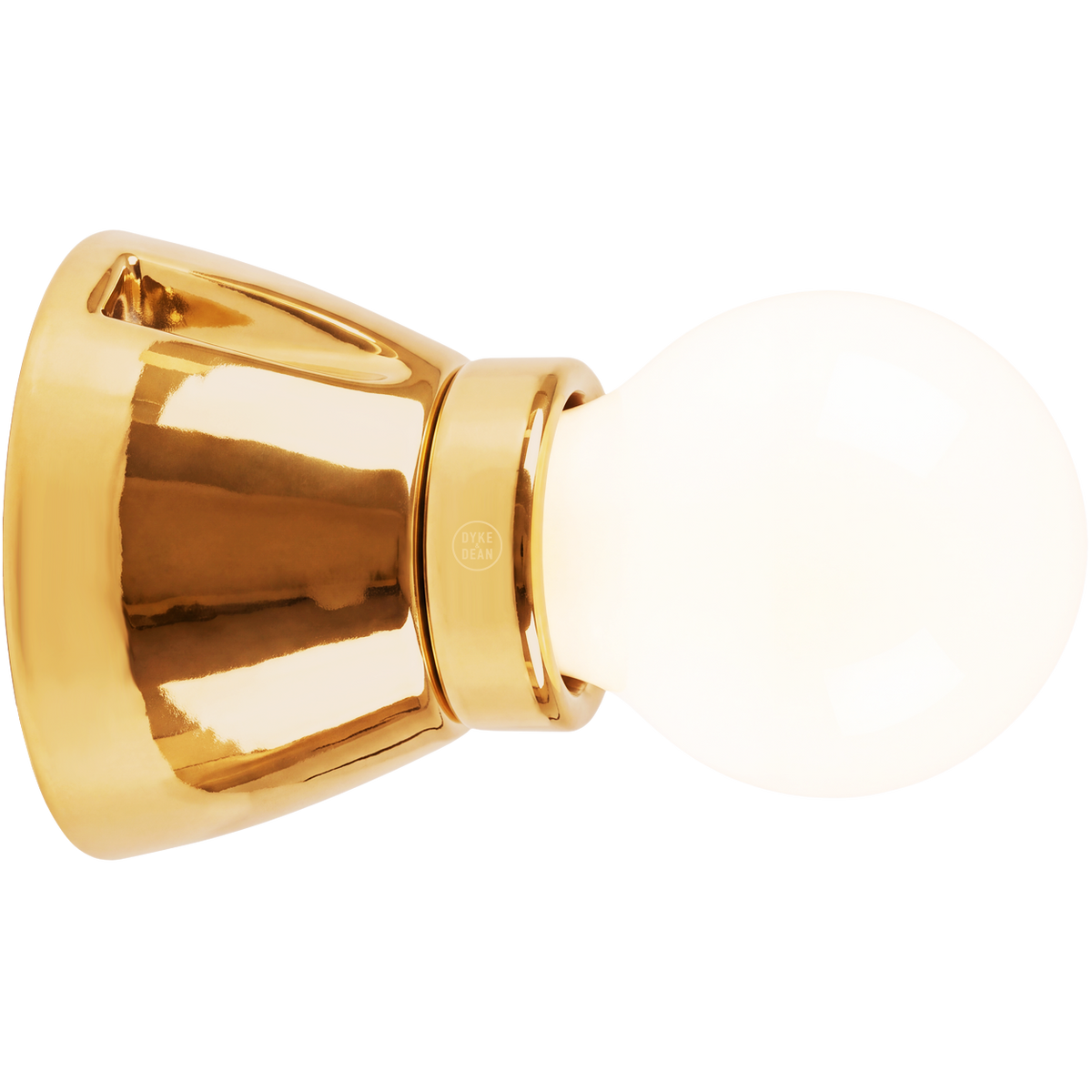 LAMPADA IN CERAMICA NERA CON PRESA FISSA DYKE & DEAN