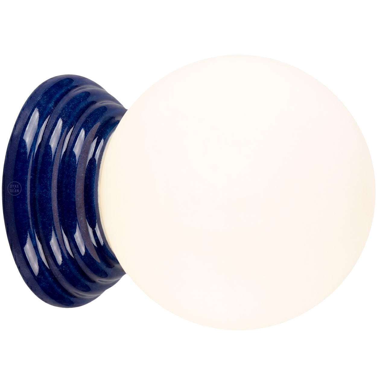BLUE CERAMIC SCONCE WATERPROOF OPAL GLOBE WALL LIGHT
