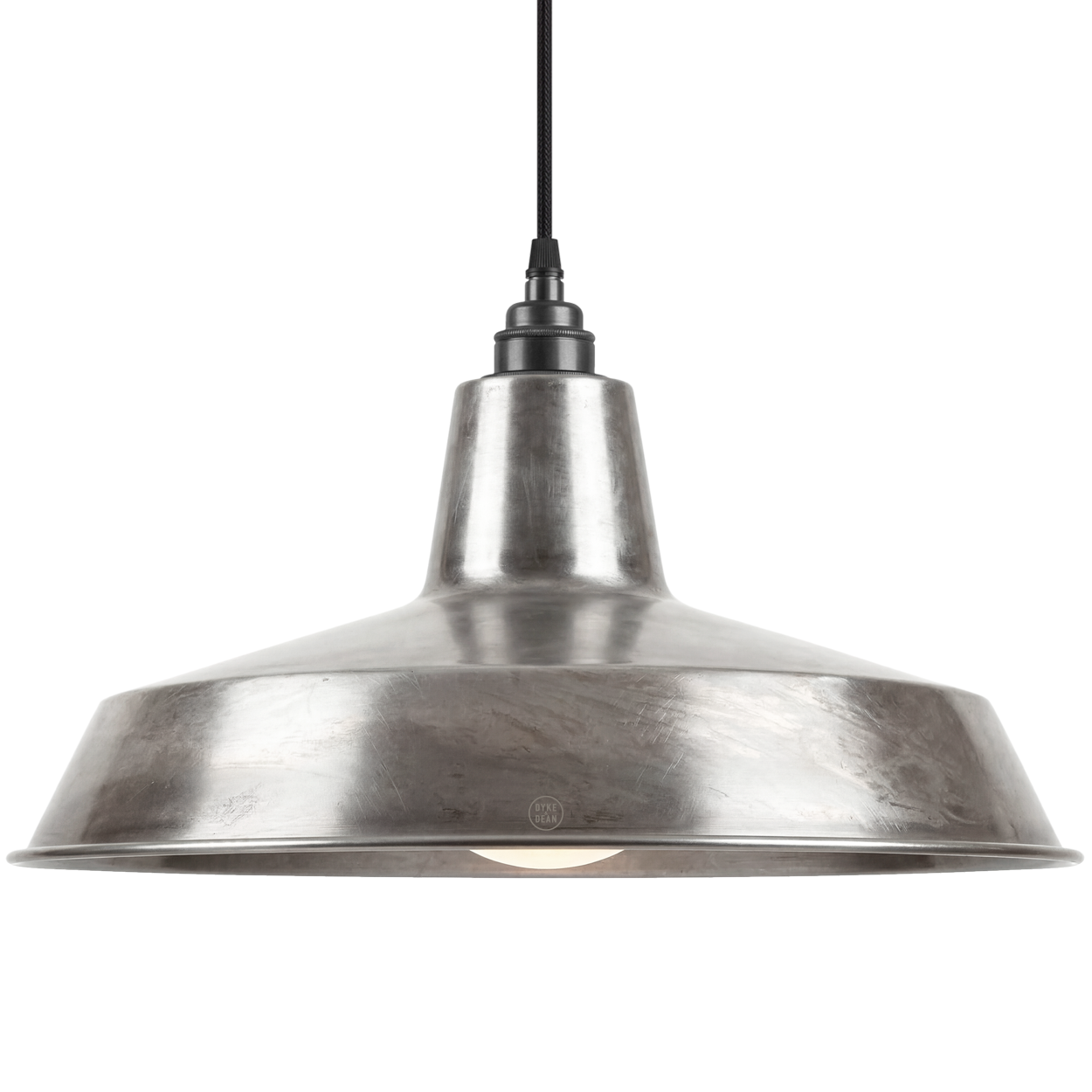 DYKE & DEAN PENDANT LAMPSHADE RAW METAL WITH BULB HOLDER