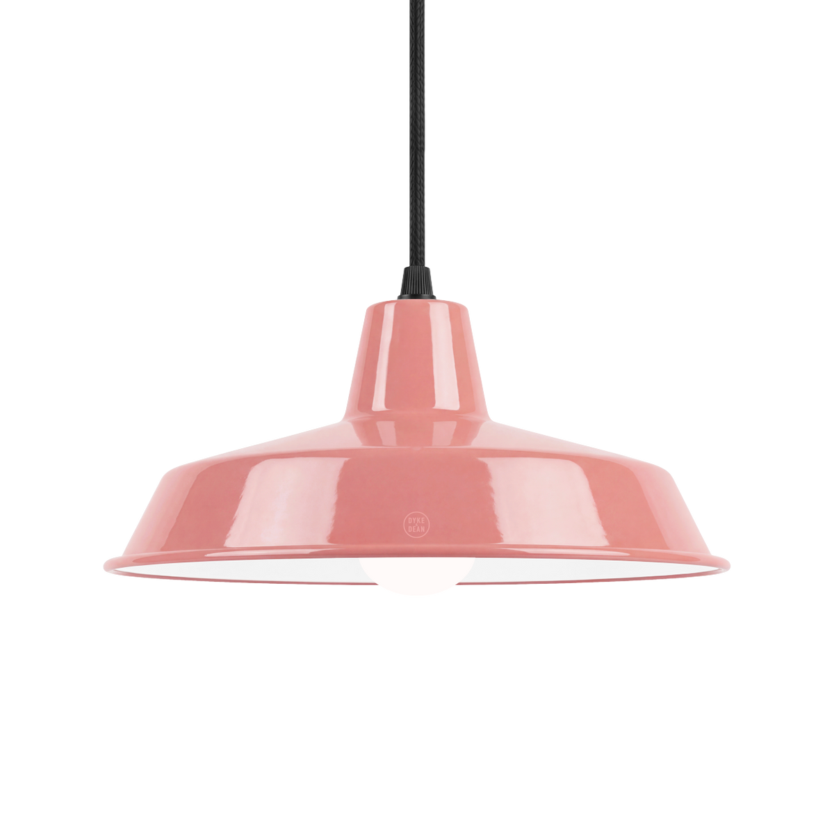 DYKE & DEAN SMALL PENDANT LAMPSHADE PINK E27 BULB HOLDER