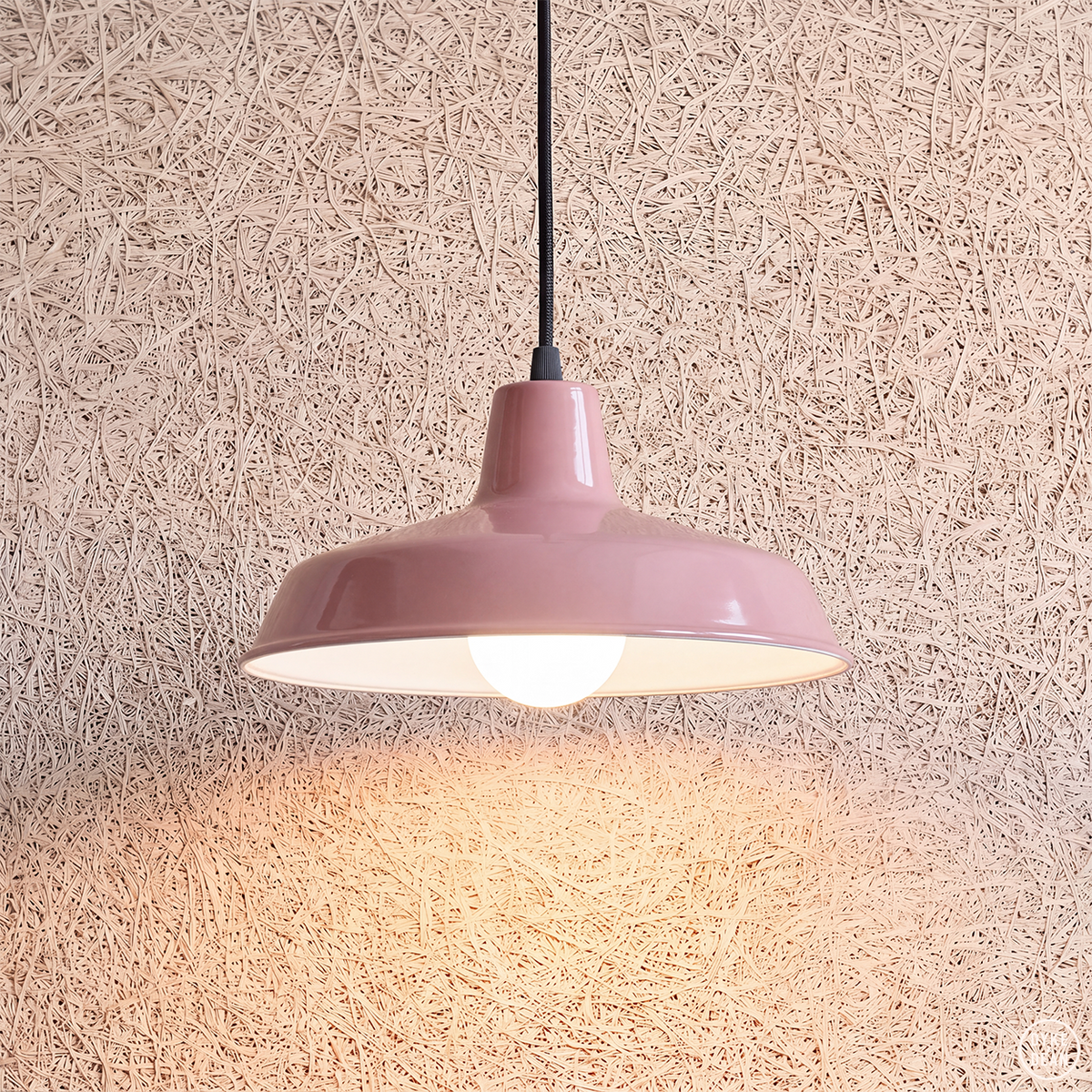 DYKE & DEAN SMALL PENDANT LAMPSHADE PINK E27 BULB HOLDER