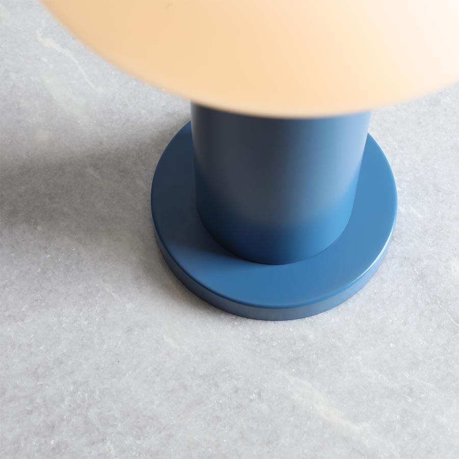 FLO OPAL GLASS ORB SMALL TABLE LIGHT BLUE