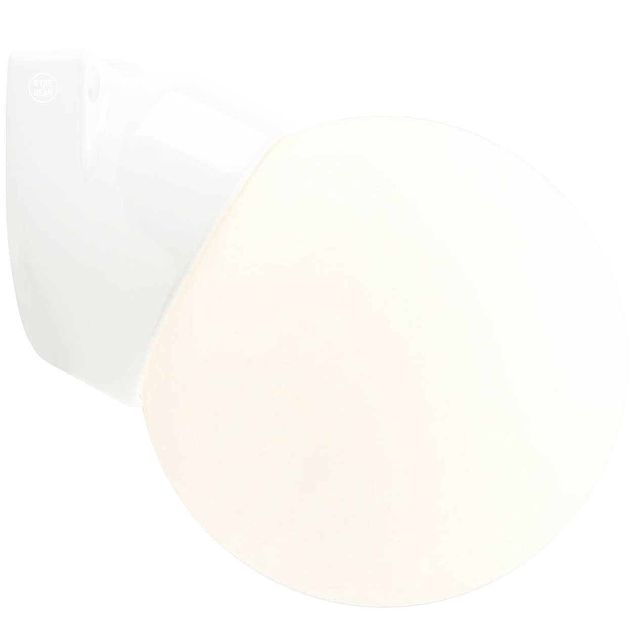 WHITE GLOBE PORCELAIN WATERPROOF ANGLED WALL LIGHT