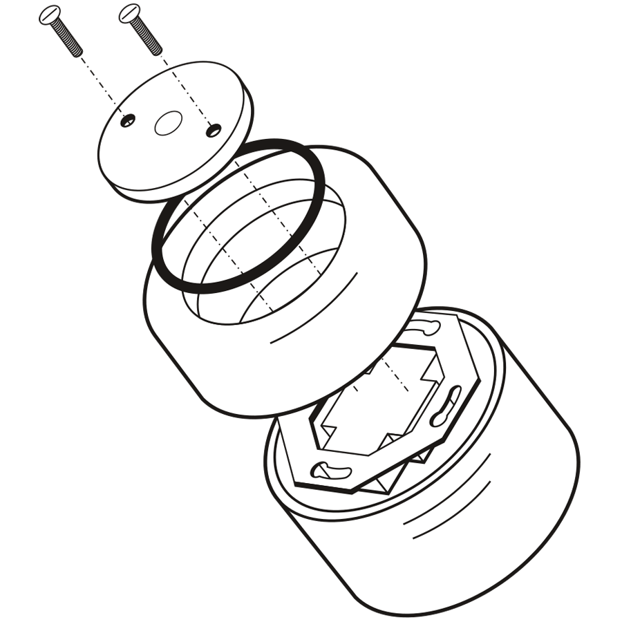 SCATOLA DI GIUNZIONE SUPERFICIALE IN PORCELLANA GRIGIO