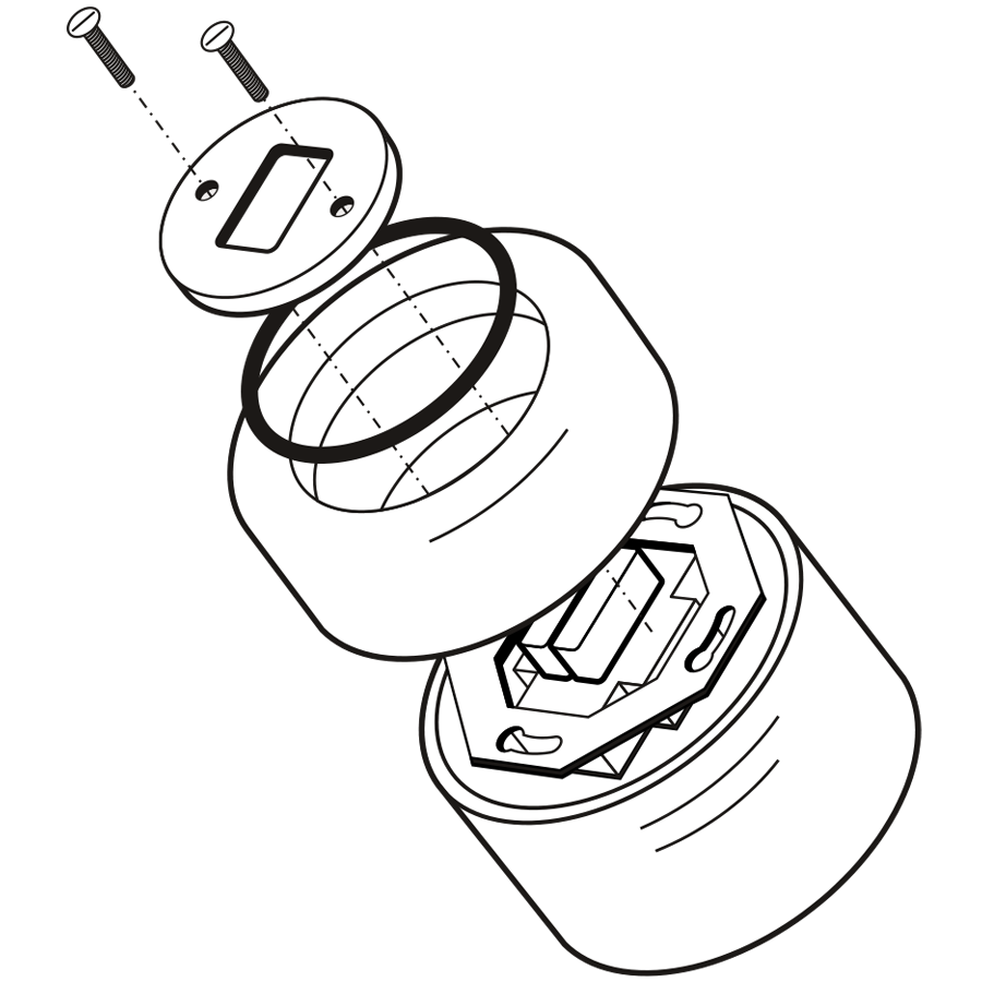 INTERRUTTORE DELLA LUCE DA PARETE IN PORCELLANA DI SUPERFICIE GRIGIO CENERE DOPPIO