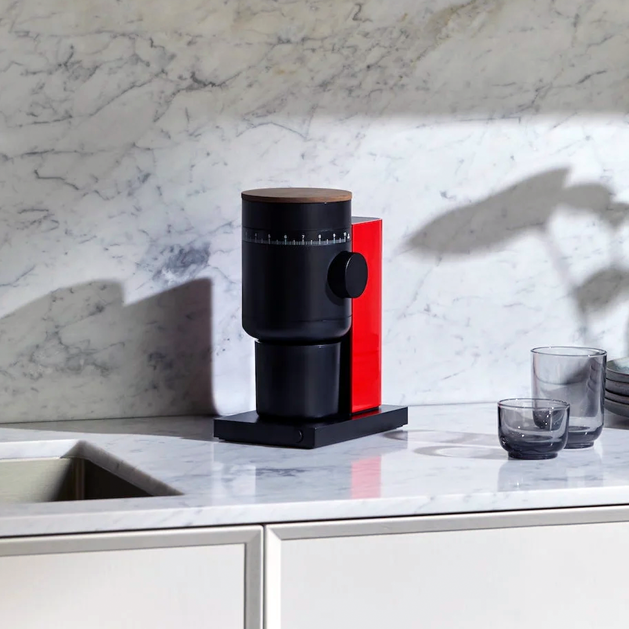 FELLOW OPUS 2 CONICAL BURR GRINDER WOODLAND RED & WALNUT