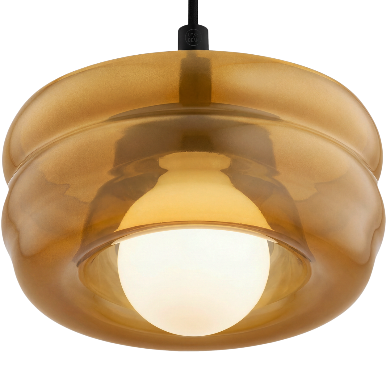 WALNUT ORBIT GLASS GLOBE PENDANT LIGHT