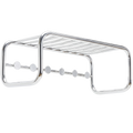 Retro tube hallway wall coat rack shelf chrome