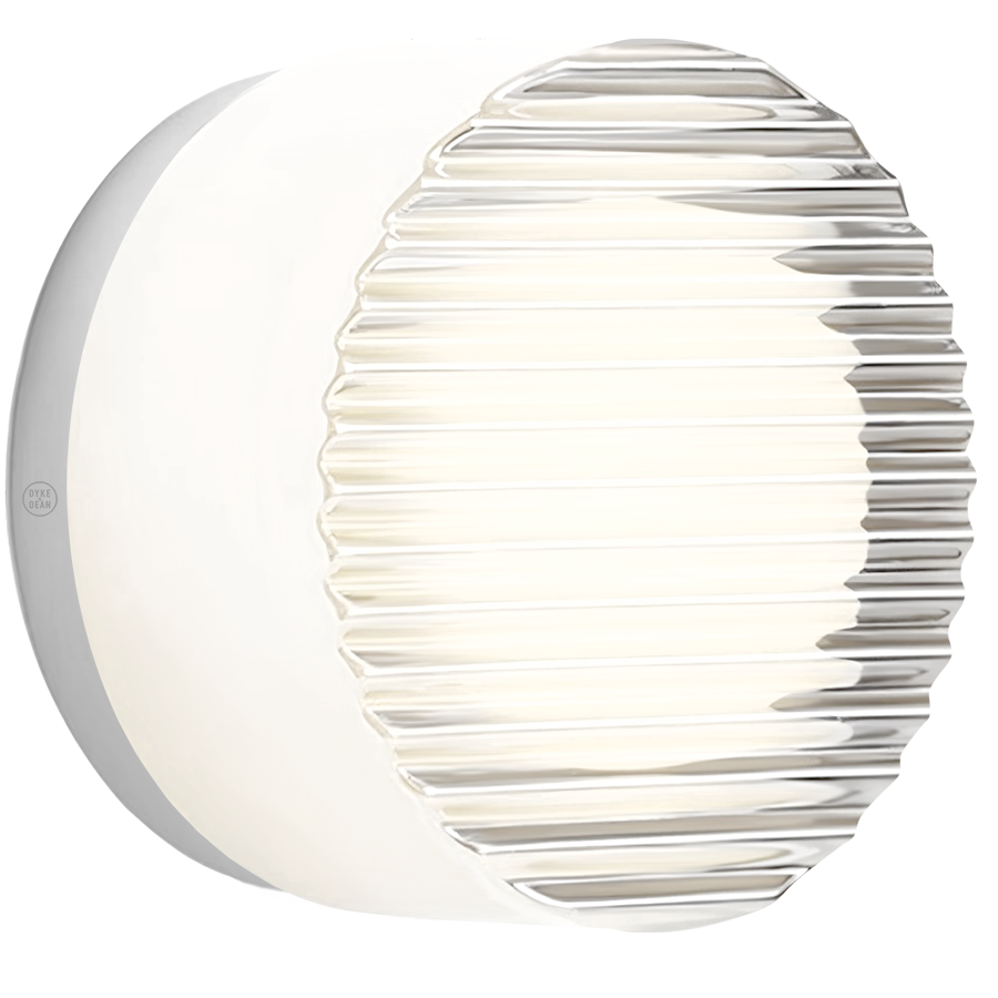 RIPPLE SCONCE WALL & CEILING LIGHT CAST GLASS CLEAR