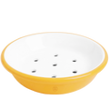 ENAMEL SOAP DISH MUSTARD YELLOW