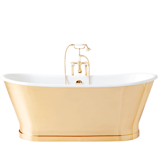 ANTICA ENAMEL CAST IRON BATHTUB COPPER/ SILVER/ GOLD FOIL - DYKE & DEAN