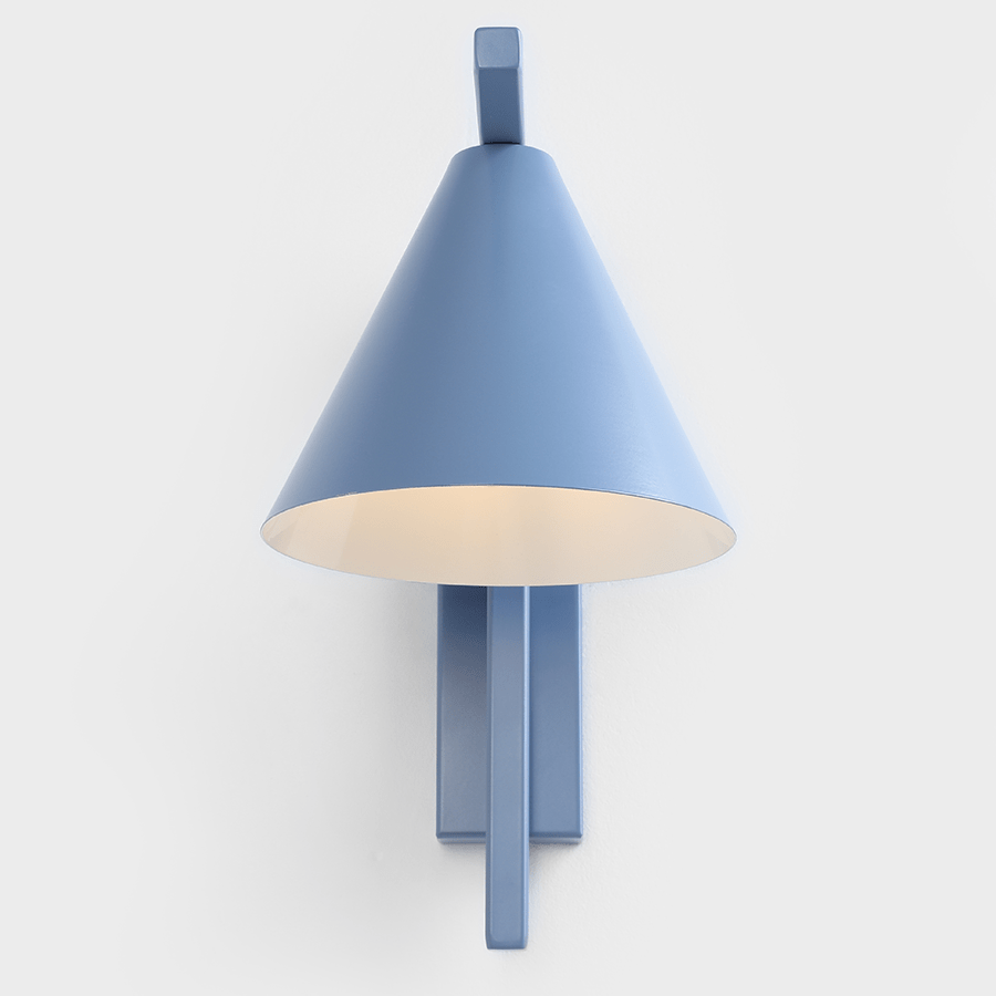 BATON CONE WALL LIGHT DUSTY BLUE - DYKE & DEAN