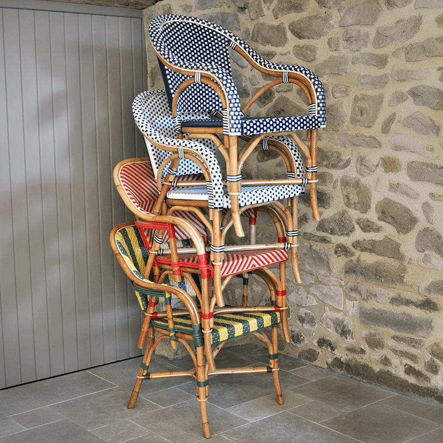 BISTRO RATTAN ARMCHAIR BLACK - DYKE & DEAN