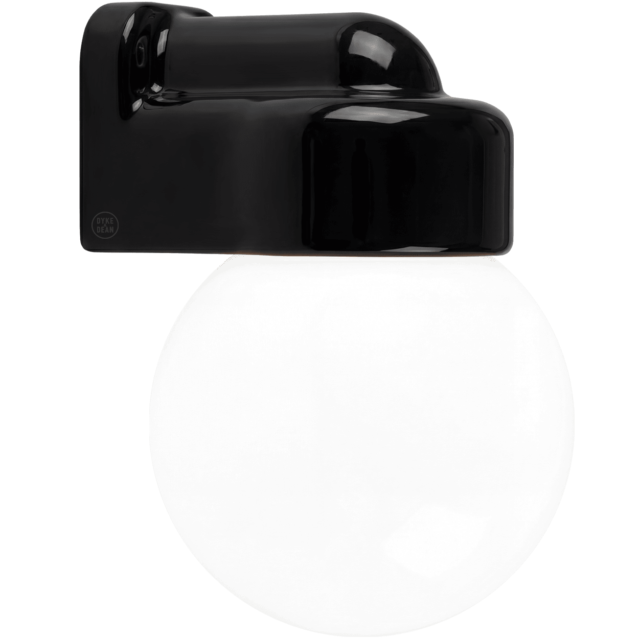 BLACK GLOBE PORCELAIN WATERPROOF SAUNA WALL LIGHT - DYKE & DEAN