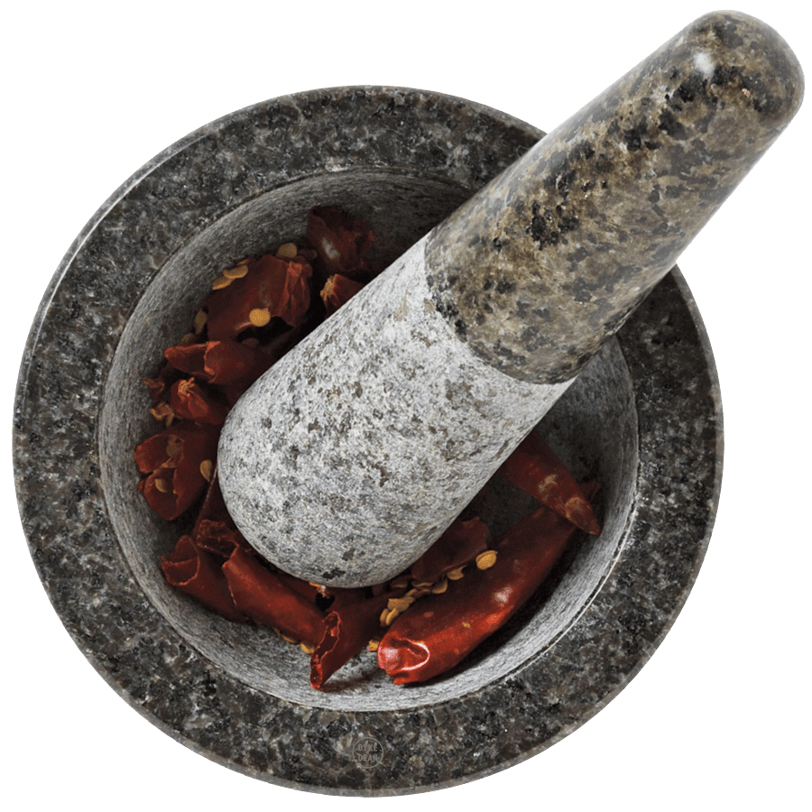 BLACK GRANITE MORTAR & PESTLE SMALL - DYKE & DEAN