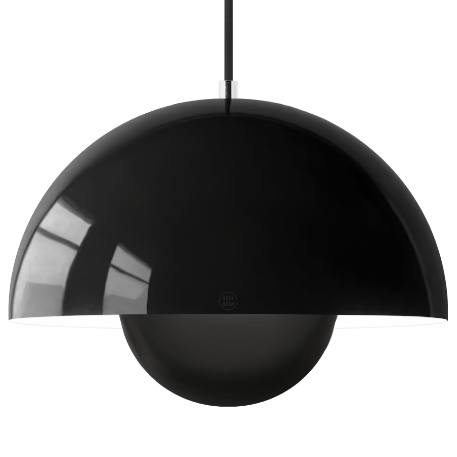BLOOM POT PENDANT LAMP BLACK LARGE - DYKE & DEAN