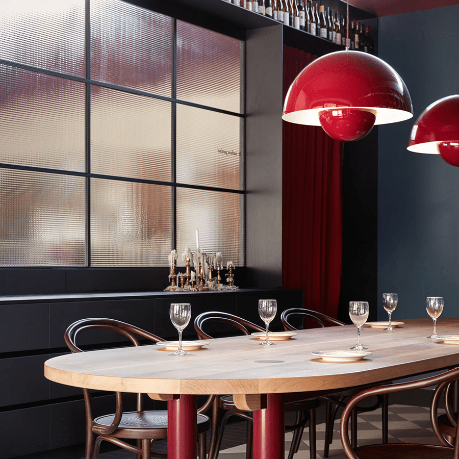 BLOOM POT PENDANT LAMP BLUE LARGE - DYKE & DEAN