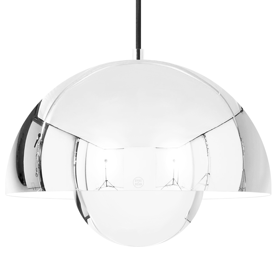 BLOOM POT PENDANT LAMP CHROME LARGE - DYKE & DEAN