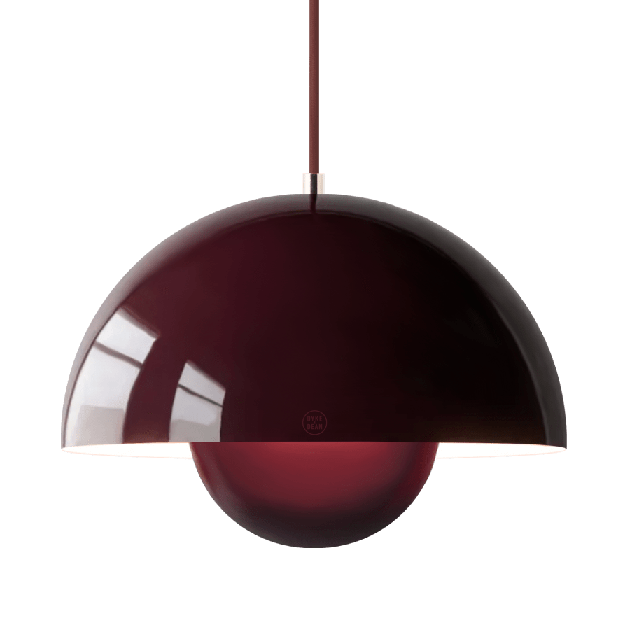 BLOOM POT PENDANT LAMP DARK PLUM - DYKE & DEAN