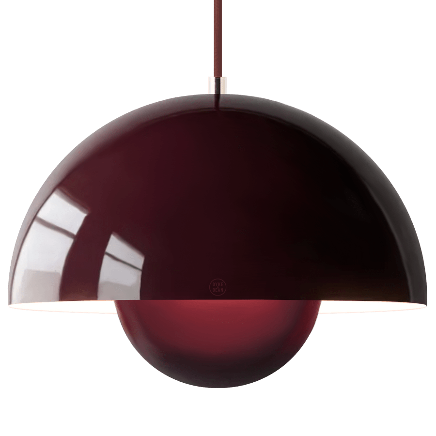 BLOOM POT PENDANT LAMP DARK PLUM LARGE - DYKE & DEAN