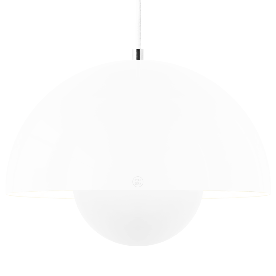 BLOOM POT PENDANT LAMP WHITE LARGE - DYKE & DEAN