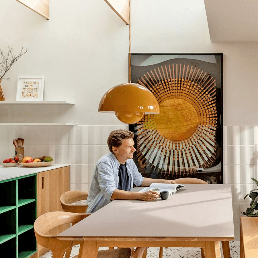 BLOOM POT PENDANT LAMP YELLOW LARGE - DYKE & DEAN