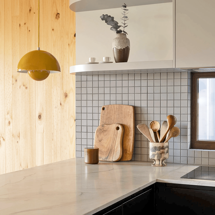 BLOOM POT PENDANT LAMP YELLOW LARGE - DYKE & DEAN