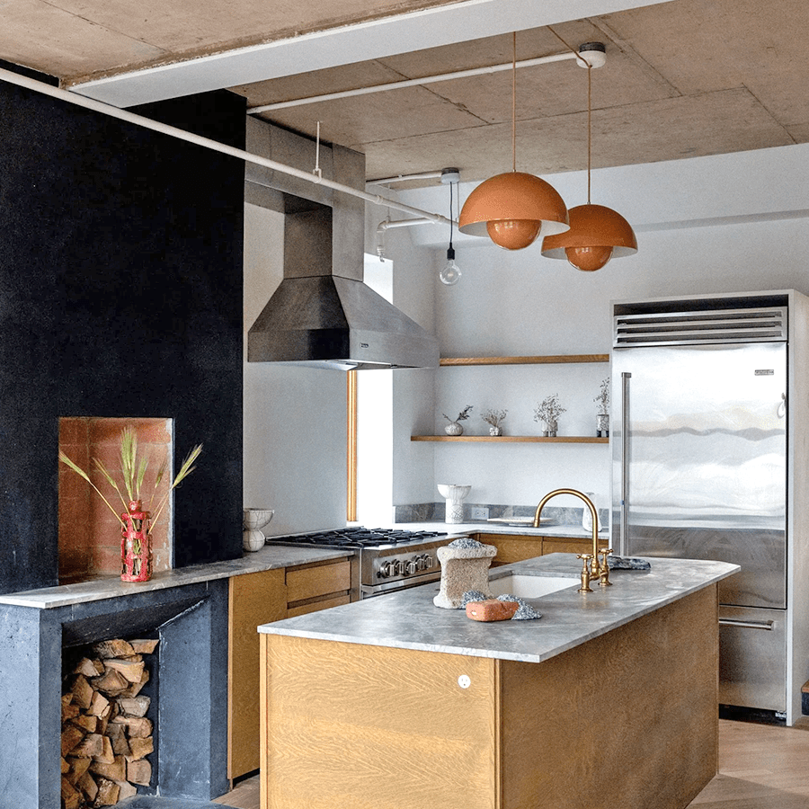 BLOOM POT PENDANT LAMP YELLOW LARGE - DYKE & DEAN