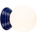 BLUE CERAMIC SCONCE WATERPROOF OPAL GLOBE WALL LIGHT - DYKE & DEAN