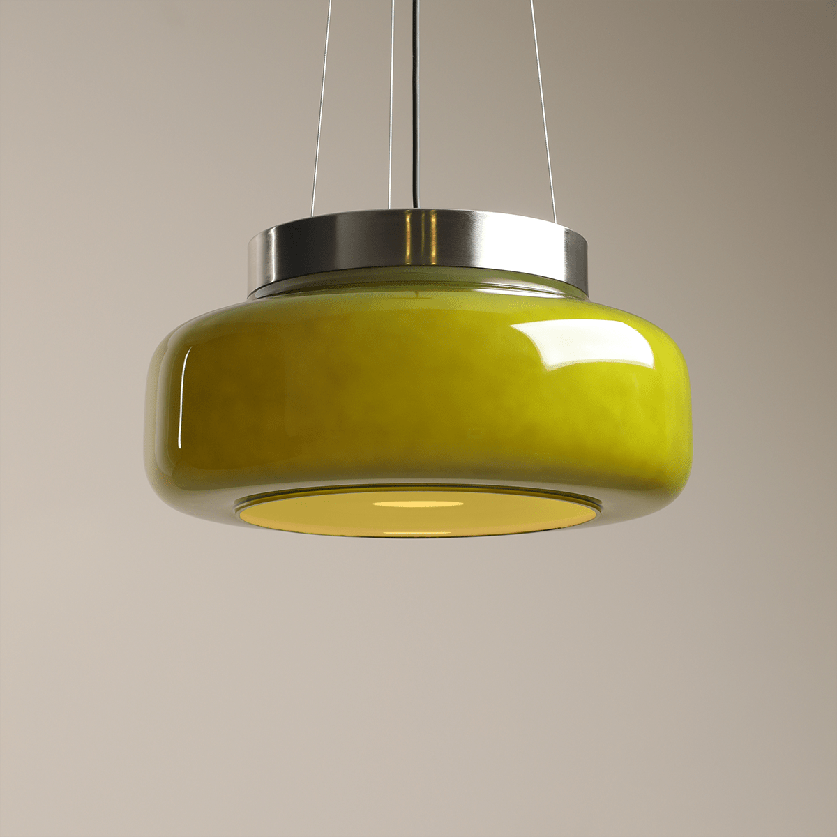 BONBON GLASS PENDANT LIGHT LIME LARGE - DYKE & DEAN