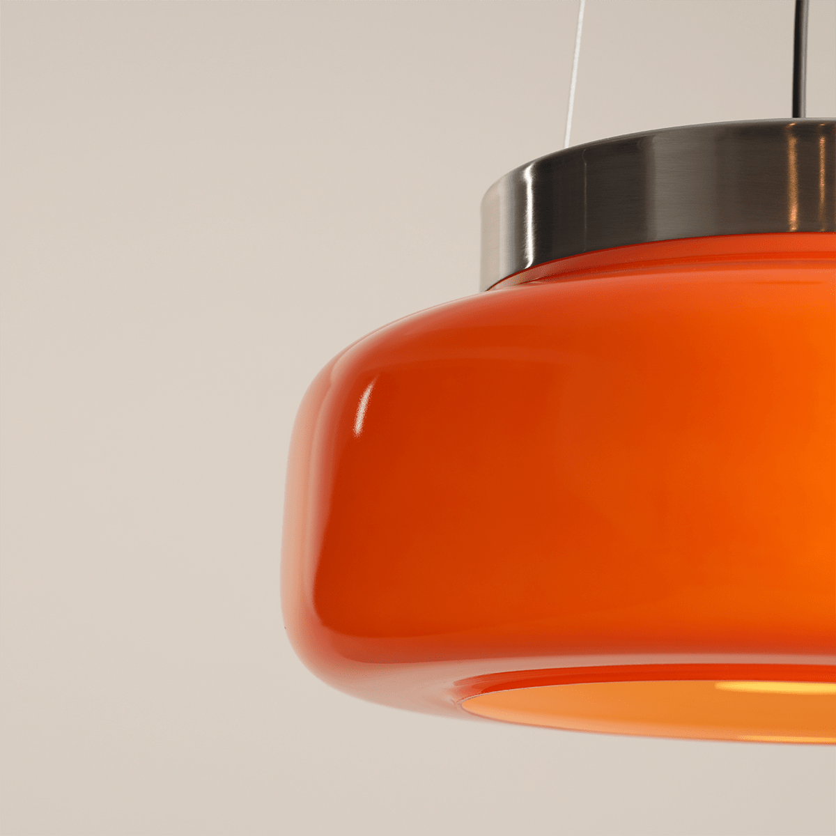 BONBON GLASS PENDANT LIGHT ORANGE LARGE - DYKE & DEAN