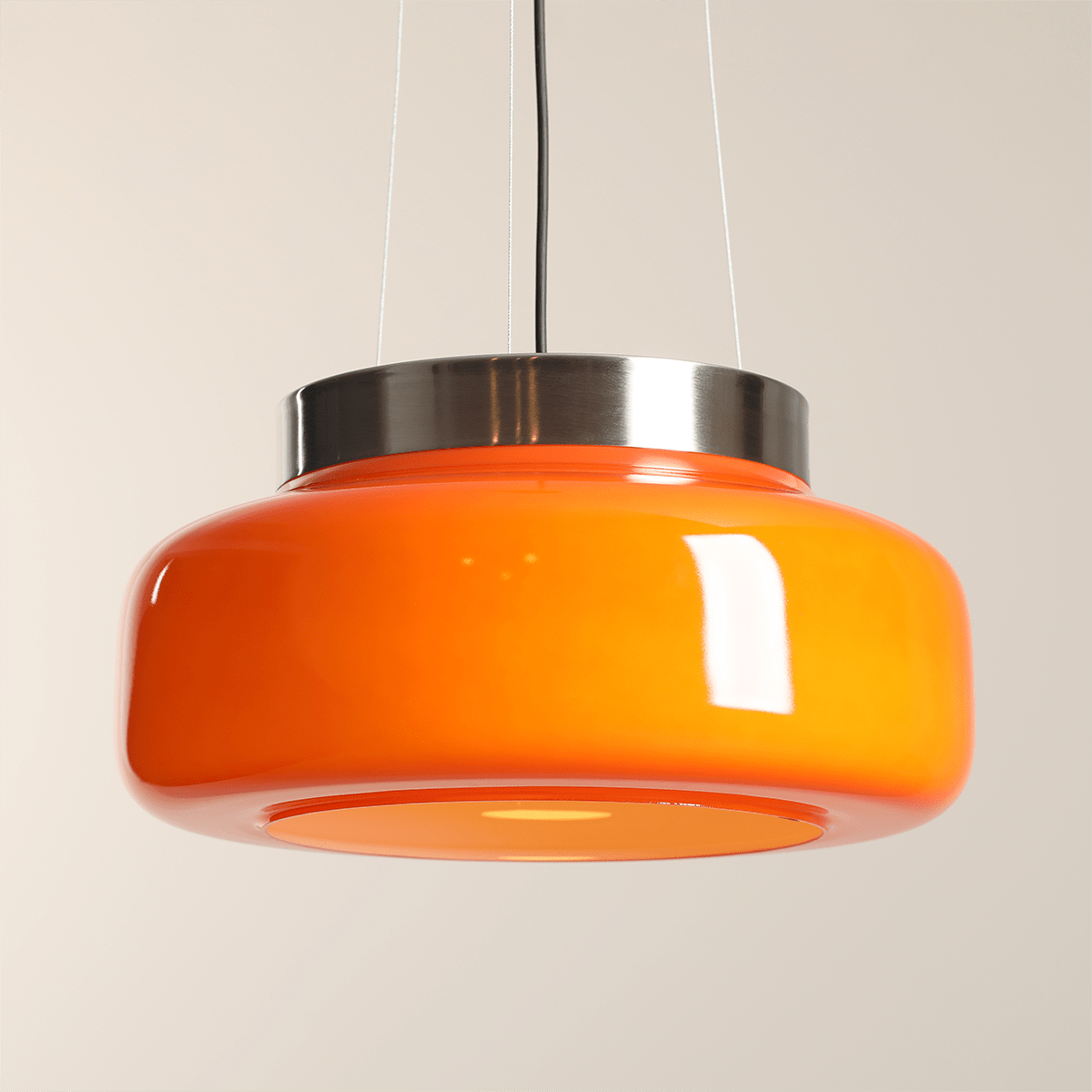 BONBON GLASS PENDANT LIGHT ORANGE LARGE - DYKE & DEAN