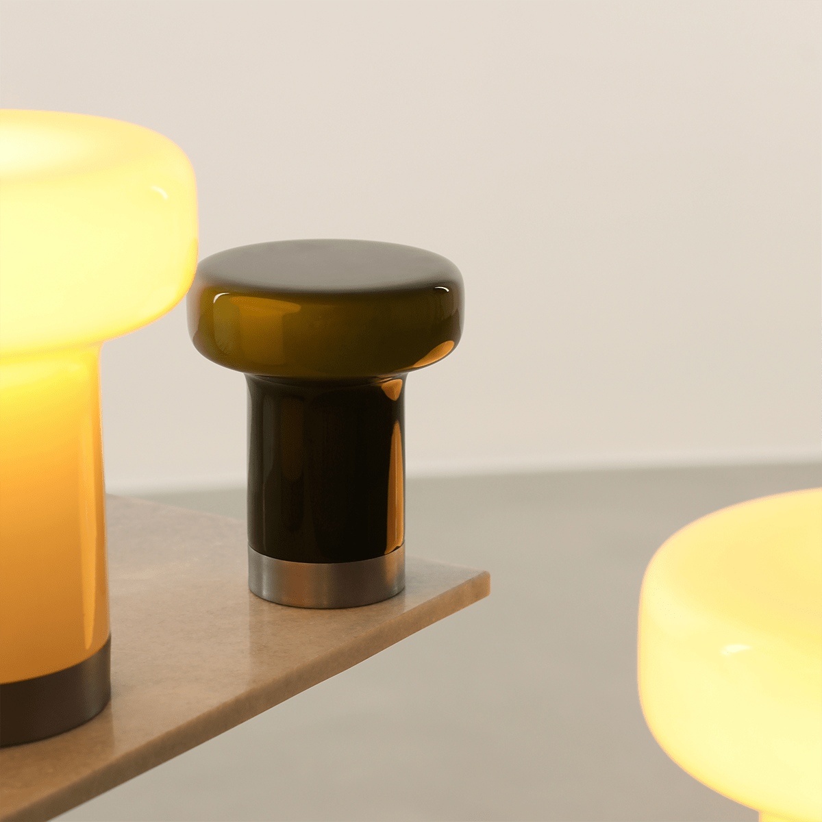 BONBON GLASS TABLE LIGHT LIME SMALL - DYKE & DEAN