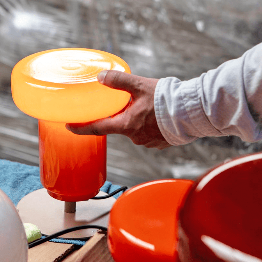 BONBON GLASS TABLE LIGHT ORANGE SMALL - DYKE & DEAN