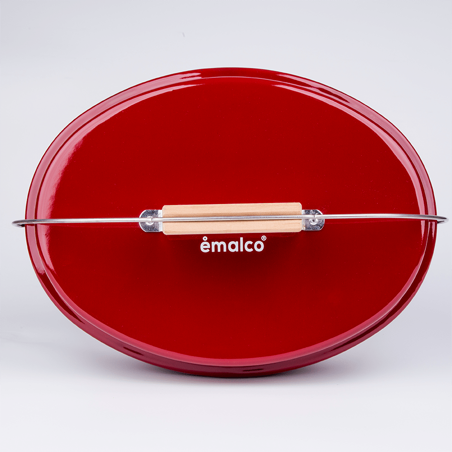 BURGUNDY ENAMEL BARBEQUE - DYKE & DEAN