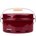 BURGUNDY ENAMEL BARBEQUE - DYKE & DEAN