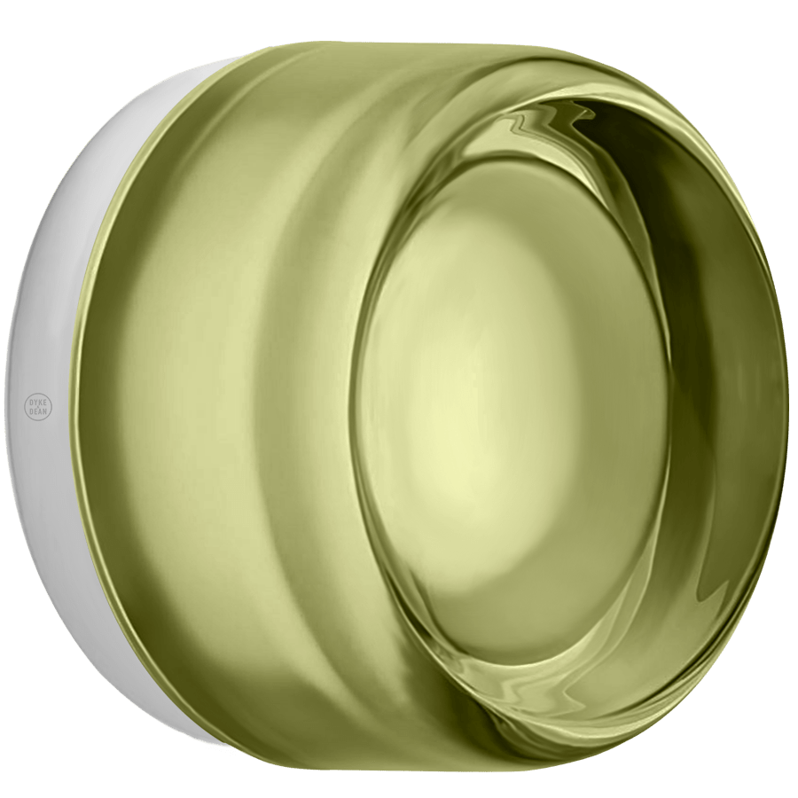 BUTTON SCONCE WALL & CEILING LIGHT MOULDED GLASS GREEN - DYKE & DEAN