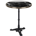 CARRARA BLACK CERAMIC FRENCH BISTRO TABLE 24” - DYKE & DEAN