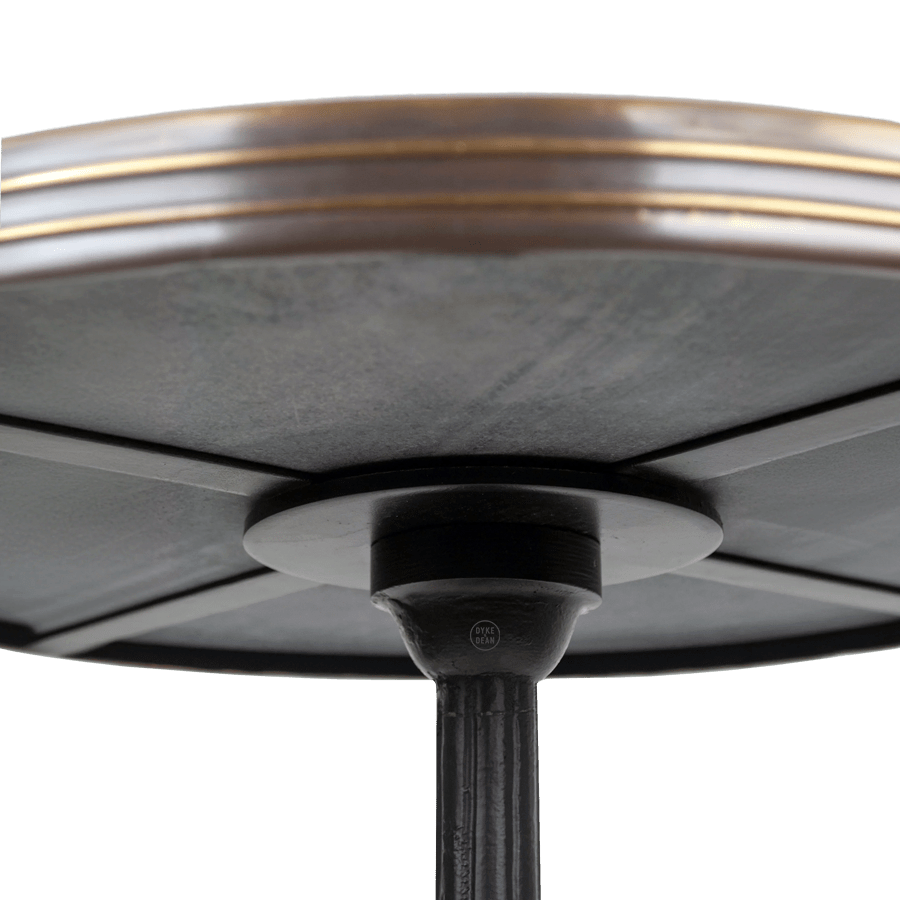 CARRARA BLACK GRANITE FRENCH BISTRO BAR TABLE 24” - DYKE & DEAN