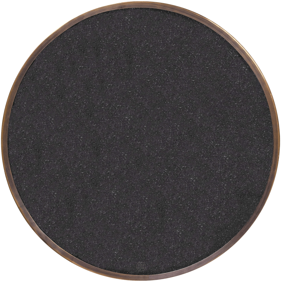 CARRARA BLACK GRANITE FRENCH BISTRO TABLE 20” - DYKE & DEAN