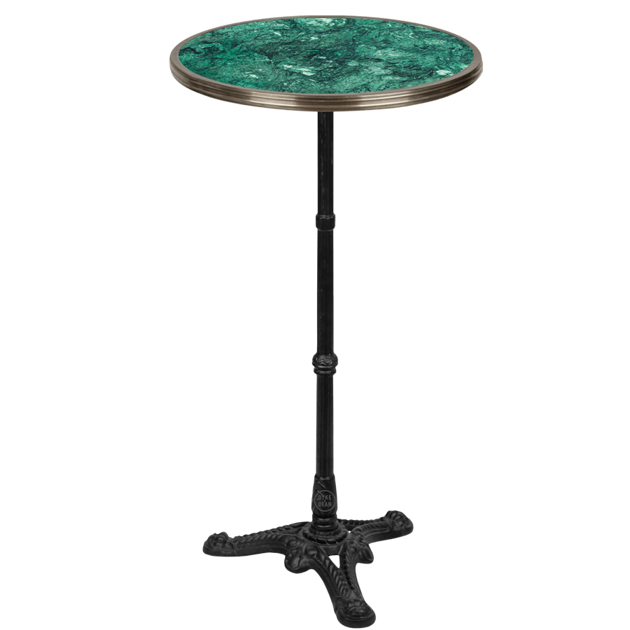 CARRARA GREEN GRANITE FRENCH BISTRO BAR TABLE 20” - DYKE & DEAN