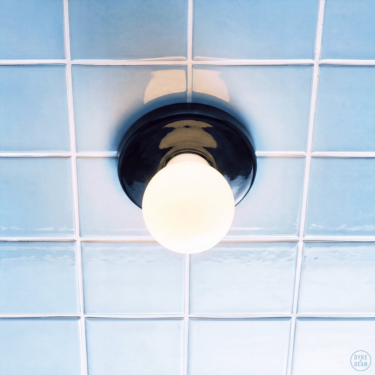 CERAMIC CEILING E27 RECESSED LIGHT BLACK - DYKE & DEAN