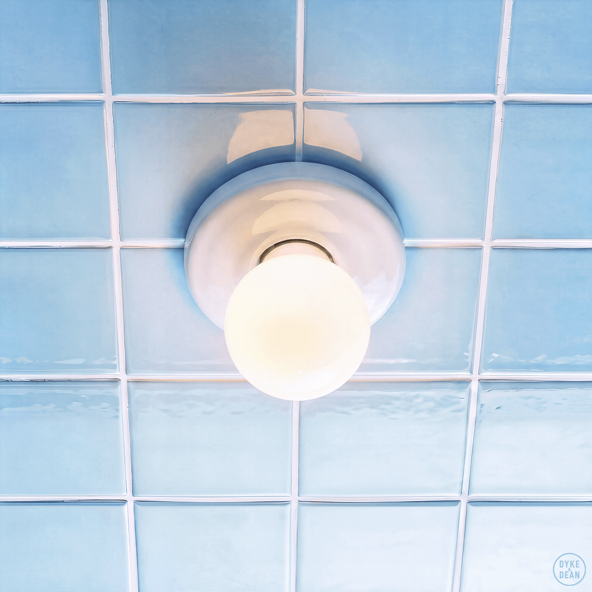 CERAMIC CEILING E27 RECESSED LIGHT WHITE - DYKE & DEAN