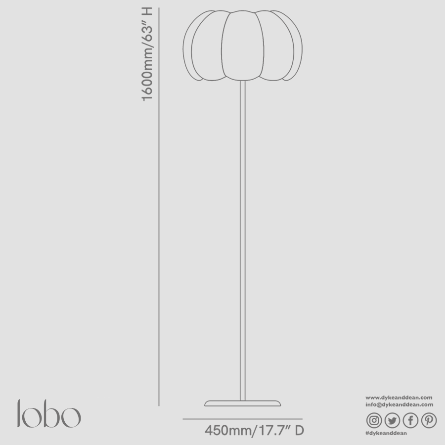 CERAMIC FLOOR LIGHT CUUC - DYKE & DEAN