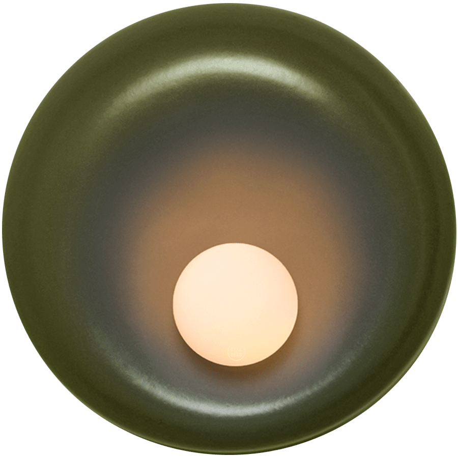 CERAMIC ROUND OPAL GLASS WALL LIGHT DROVA - DYKE & DEAN